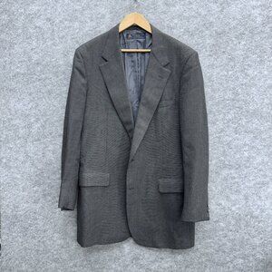 Brooks Brothers Men's Blazer 44L Single Breasted Luxury 100% Pure Wool Gray, USA